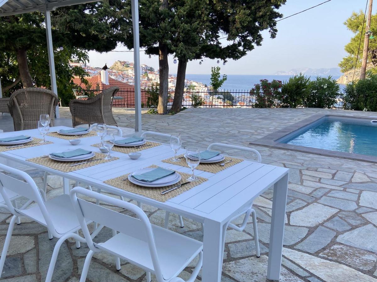 Villa Icelle Skopelos Town Sea View Swimming Pool Exterior foto